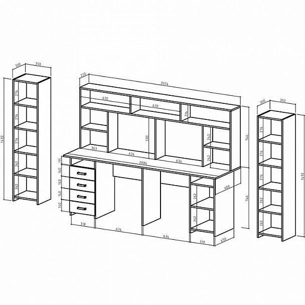 Рабочее место Лайт-14 СН - Вид 2