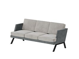 Aldo Диван трёхместный ALD-03L Storm 022/Storm 017/Металл Черный 2010*875*890 - Фото предпросмотра