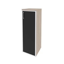 Onix Шкаф средний узкий правый O.SU-2.4 R (R) black Дуб аттик/Стекло black 400*420*1207 - Фото предпросмотра