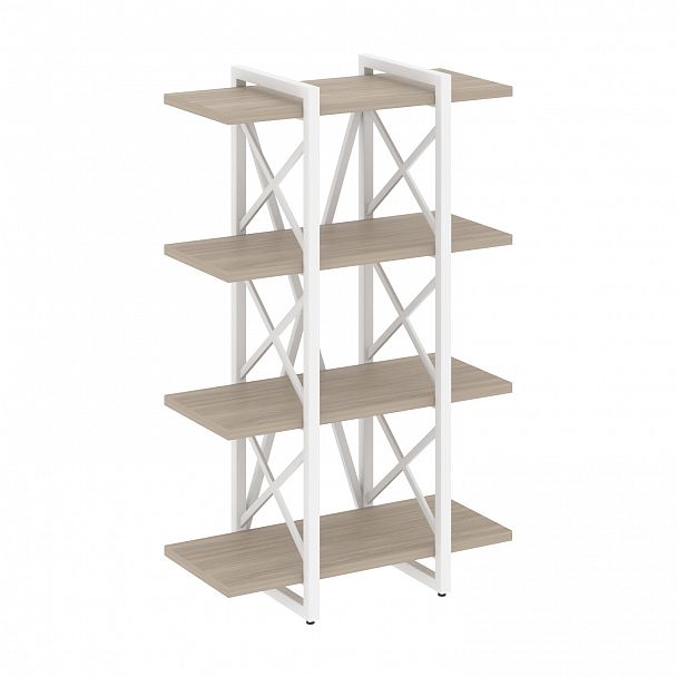 Стеллаж на опорах "Loft" VR.L-MST.O-4.4V дуб аттик/белый - Вид 1