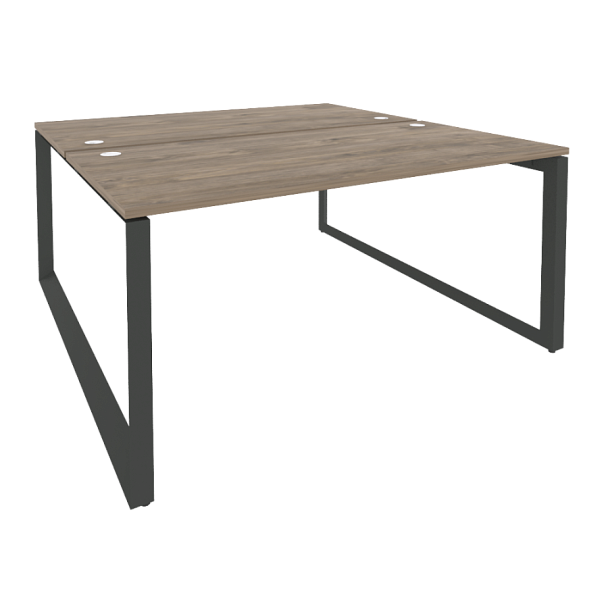 Onix Рабочая станция на О-образном м/к O.MO-D.RS-2.4.8 Тиквуд темный/Антрацит металл 1580*1635*750 - Вид 1