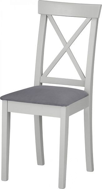 Комплект деревянных стульев с мягким сиденьем Бергольф Серый/Серый велюр, 4 шт. - Вид 1