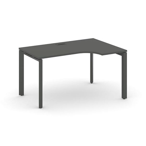 Style Project Next Стол рабочий эргономичный SN-59P.SPA-011(R) Антрацит/Металл Антрацит/Черный Заглушка 1380*700/980*750 - Вид 1