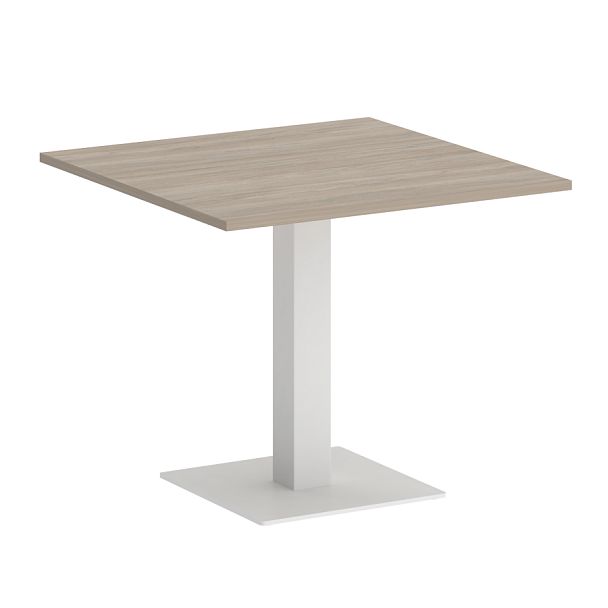 Home Office Стол квадратный VR.SP-5-90.2 Дуб аттик/Белый металл 900*900*753 - Вид 1