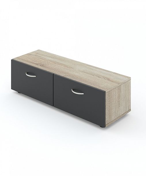 Тумба под ТВ "Новинки 2023"  ПК-МКП-ТМТВ102Х35-В1-1251 дуб сонома + антрацит - Вид 1