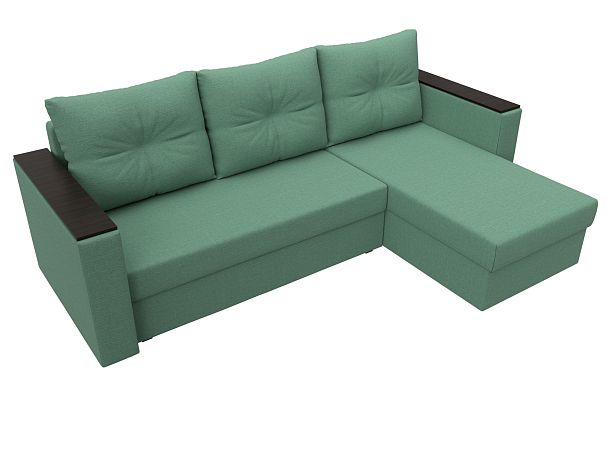 Диван угловой Атланта Лайт Б/С правый угол Рогожка зеленый - Вид 7