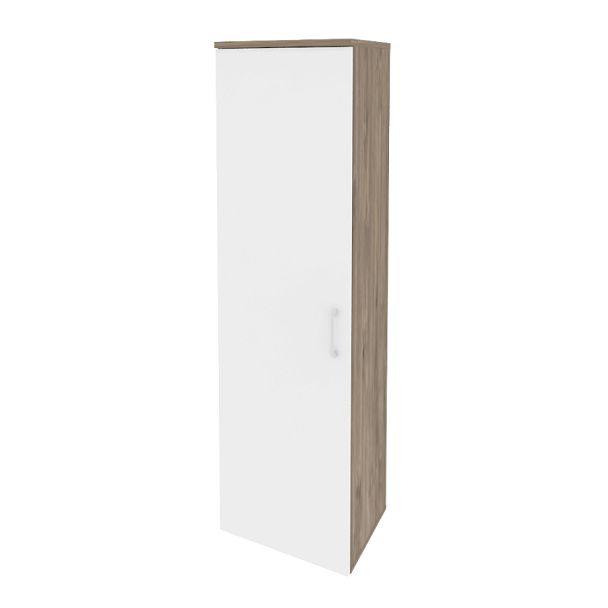 Onix Гардероб узкий (левое исполнение) O.GB-1 (L) Тиквуд темный/Белый бриллиант 560*420*1977 - Вид 1