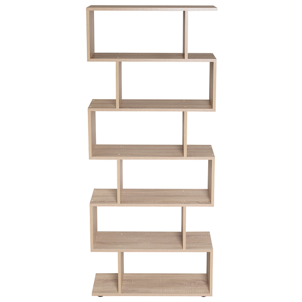 Стеллаж BRABIX "Scandi SH-008", 730х250х1760 мм, 6 секций, ЛДСП, дуб сонома, 641898, ЦБ013658-2 - Вид 1