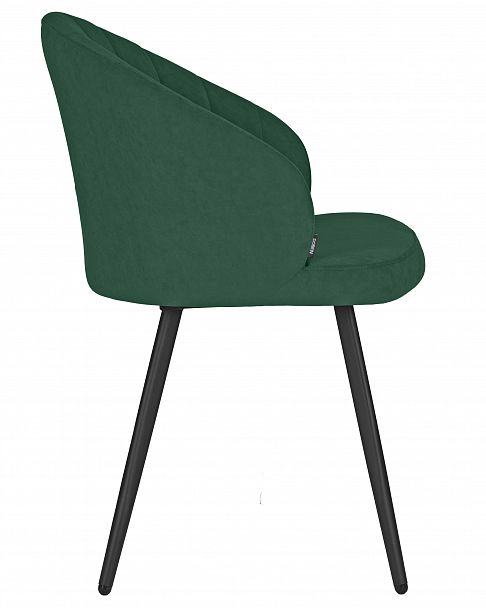 Стул обеденный DOBRIN NAOMI (ЭМАЛЬ ЧЕРНЫЙ МУАР велюр Catania Izumrud) - Вид 3
