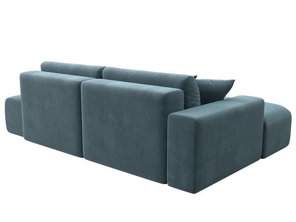 Диван угловой Лига-036 Модерн левый угол Велюр бирюзовый - Вид 7