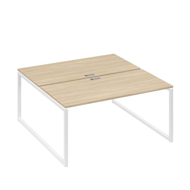 Станция (2х160) рабочая на каркасе QUATTRO A4 А4 Б4 178 БП дуб скандинавский / металлокаркас белый - Вид 1