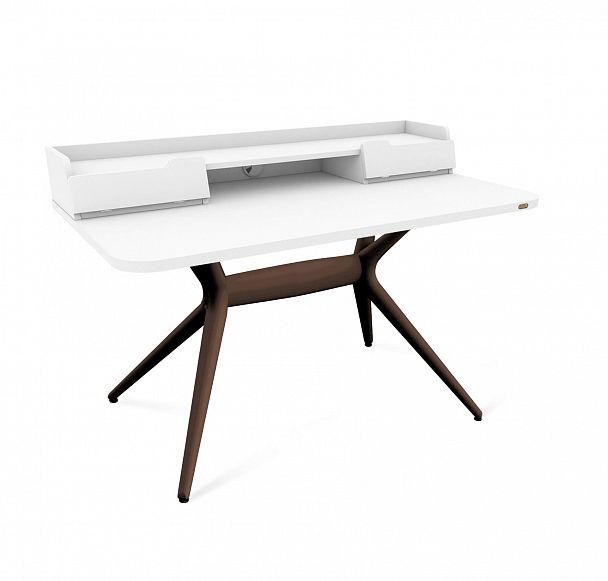 Стол рабочий Sheffilton SHT-TU30-2/TT31 120/65 ЛДСП коричневый/белый шагрень - Вид 2