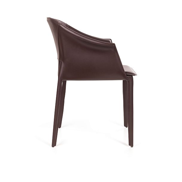 Стул  с подлокотниками GIO, кожа коричневый - Вид 5