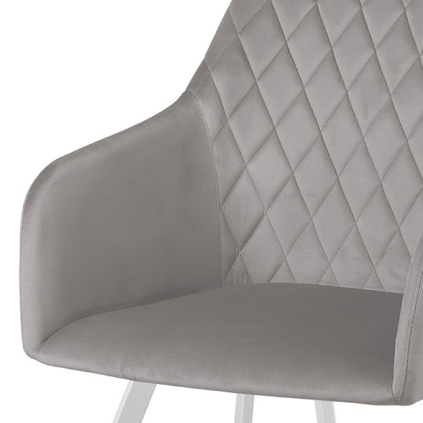 Кресло поворотное Барли, Confetti silver/белый - Вид 7