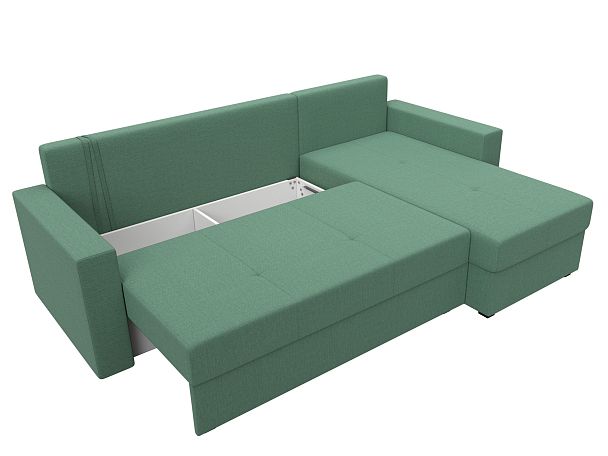 Диван угловой Верона Лайт правый угол Рогожка зеленый - Вид 7