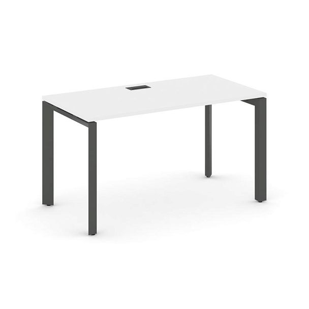 Стайл Проджект Некст / Style Project Next Стол письменный SN-59P.SP-015 Белый/Металл Антрацит/Черный Заглушка 1780*700*750 - Вид 1