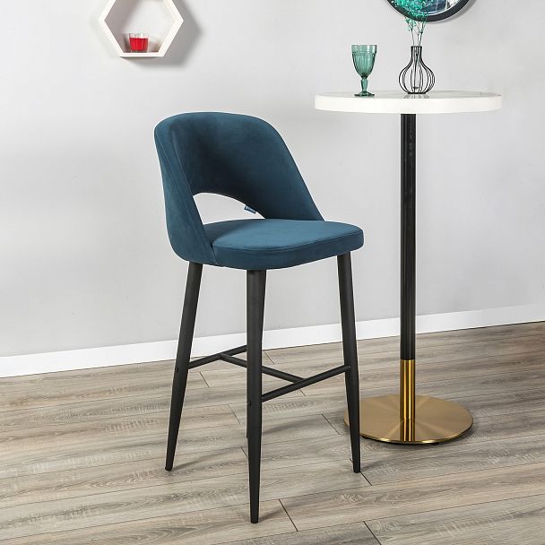 Стул Бар.Lars Diag blue/черный - Вид 8