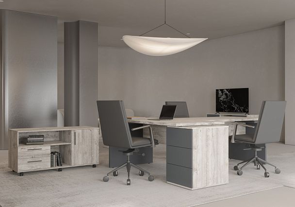 Стол письменный Zion Light 200x80x75 дуб нордик - Вид 4