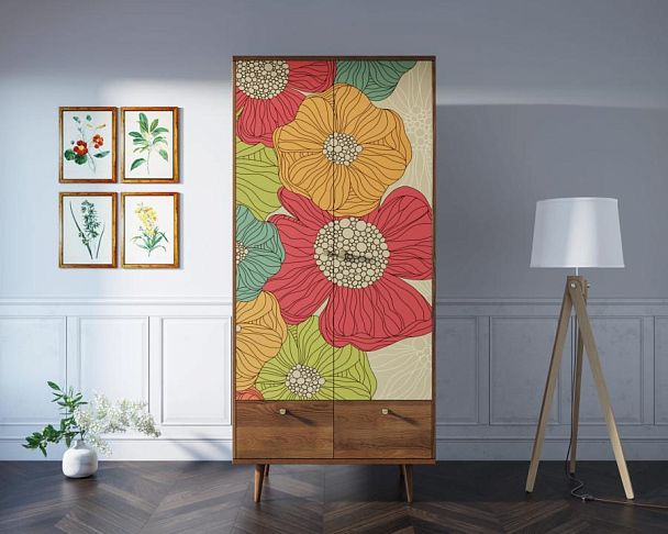 Шкаф двухстворчатый Berber принт 5 арт BB16/Print_05 - Вид 4