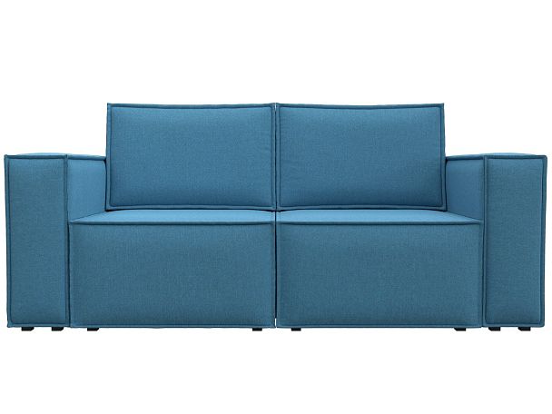 Диван прямой Куба мини Рогожка голубой - Вид 2