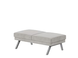 Aldo Банкетка двухместная ALD-04 Storm 022/Металл Серый 1430*680*470 - Фото предпросмотра