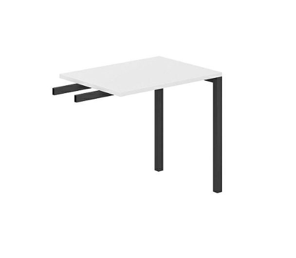 Брифинг-приставка Sigma 800х600х750  / профиль: 40х40 антрацит; столешница: белый - Вид 1