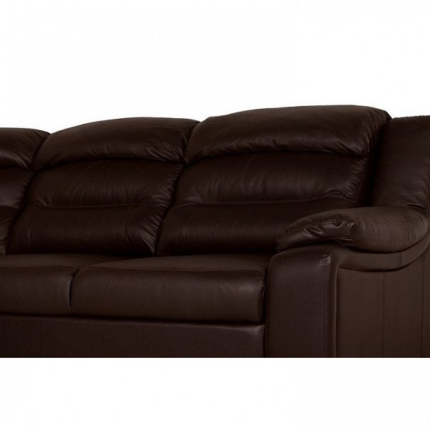 Угловой диван "Денвер" с тумбой кожа - Вид 6