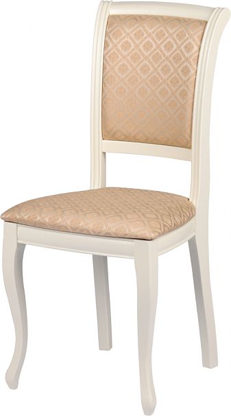 Комплект деревянных стульев с мягким сиденьем Арктос Слоновая кость/Бежевый жаккард, 4 шт. - Вид 1