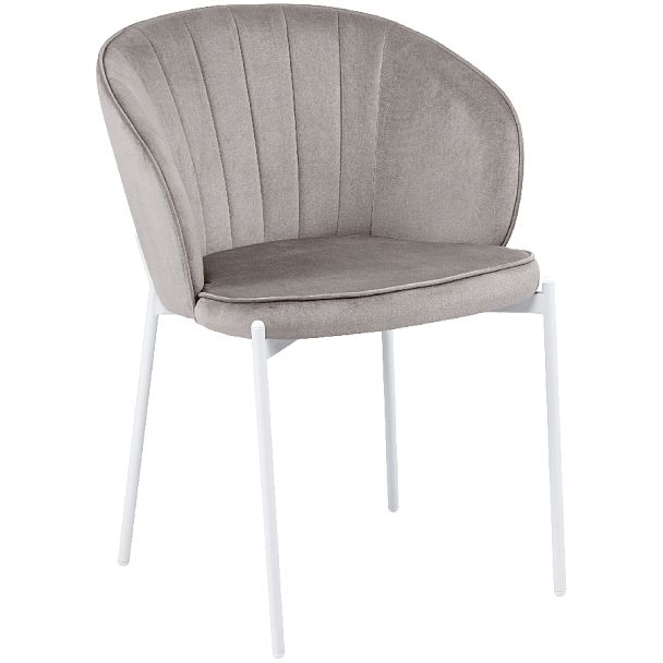 Комплект кухонных стульев Миэль светло-серый велюр/белый, 3 шт. - Вид 3
