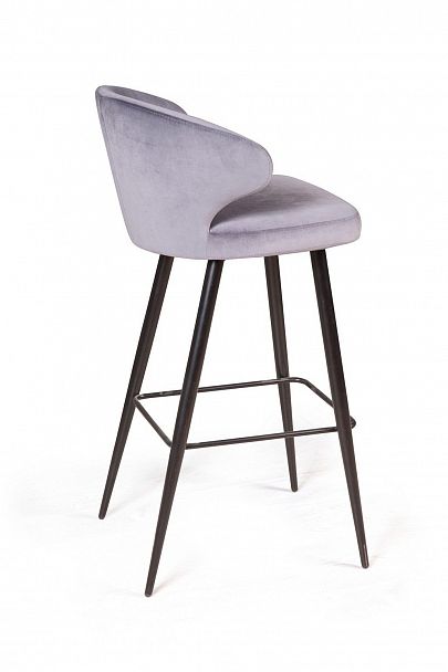 Стул барный Richard, бархат светло-серый 26 - Вид 5