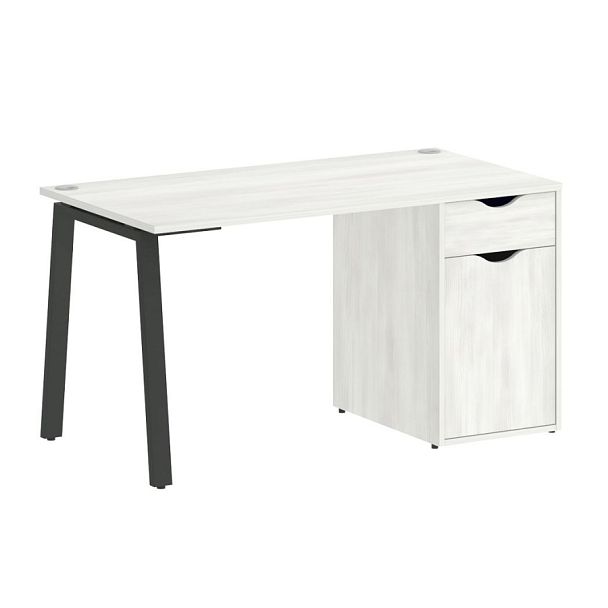 Home Office Стол письменный VR.SP-3-138.1.A Снежная патина/Антрацит металл 1380*720*750 - Вид 1
