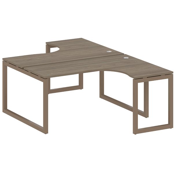 Metal System Quattro Р. ст. криволинейная на О-образном м/к 50БО.РАС-СА-2.4 Вяз/Мокко металл 1600*2435*750 - Вид 1