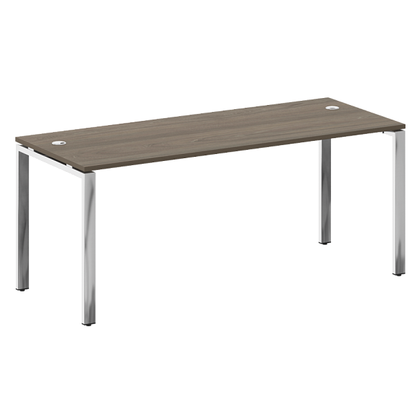 Metal System Direct Стол рабочий руководителя на П-обр. м/к БП.СРР-5.7 Вяз/Нерж. сталь 1800*720*750 - Вид 1