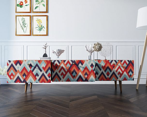 Комод "Berber" с ящиками низкий под TV принт 2 - Вид 5