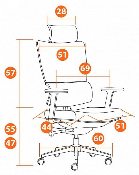 Кресло компьютерное MESH-11HR - Вид 12