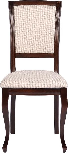 Стул деревянный с мягким сиденьем Арктос Темный орех/Кремовая рогожка - Вид 2
