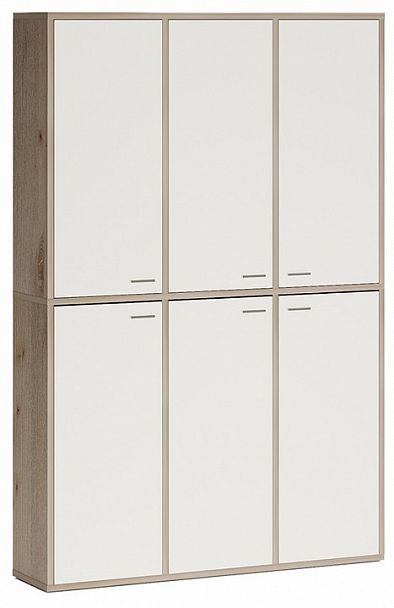 Шкаф книжный Домино СУ(ш3в2)+6ФГ Белый/Нельсон - Вид 1