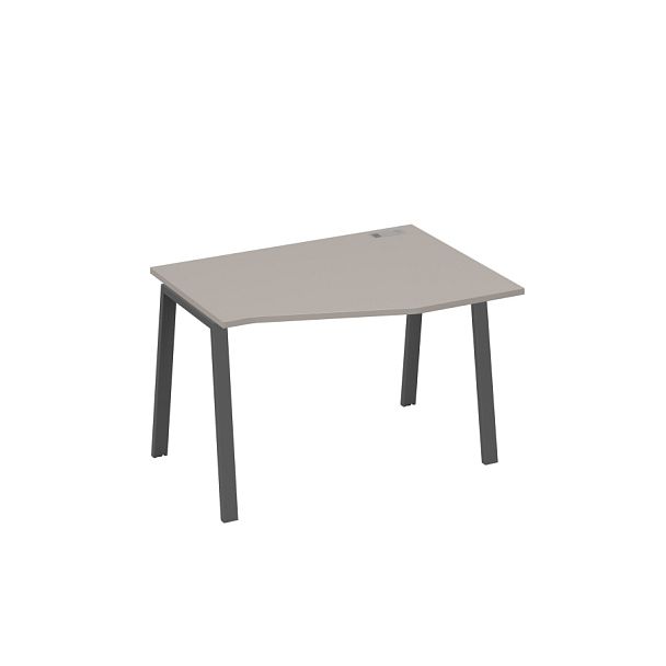 Стол эргономичный правый "Техно" на металлокаркасе TRE A4 А4 Б3 062 БП мокко премиум / металлокаркас антрацит - Вид 1