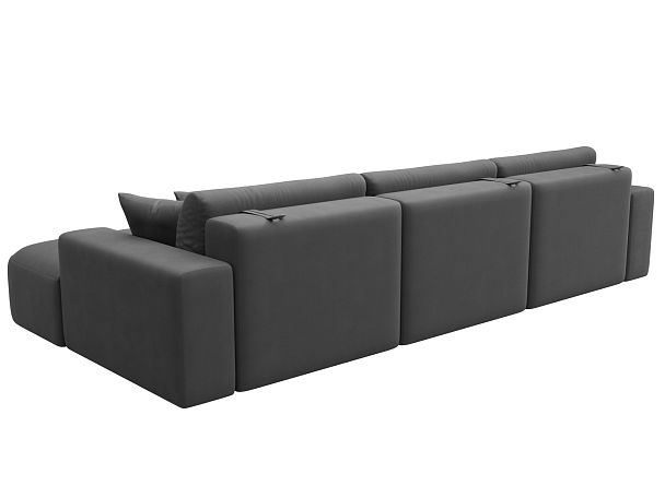 Диван угловой Лига-036 НПБ Классик Лонг правый угол Искусственная замша серый - Вид 6