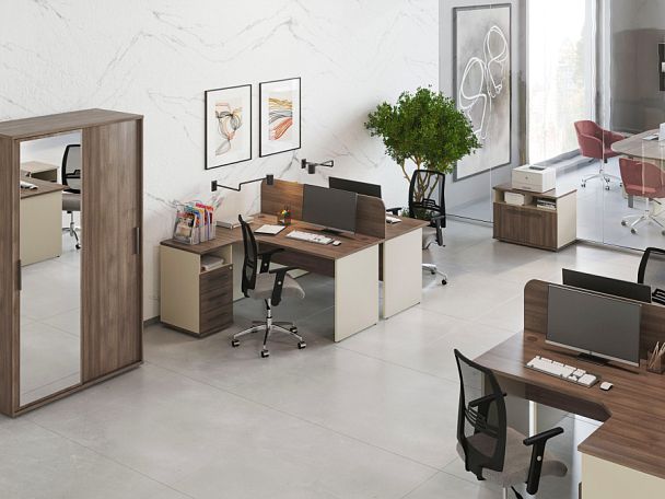 Шкаф для бумаг New Line  дуб шамони темный - Вид 7