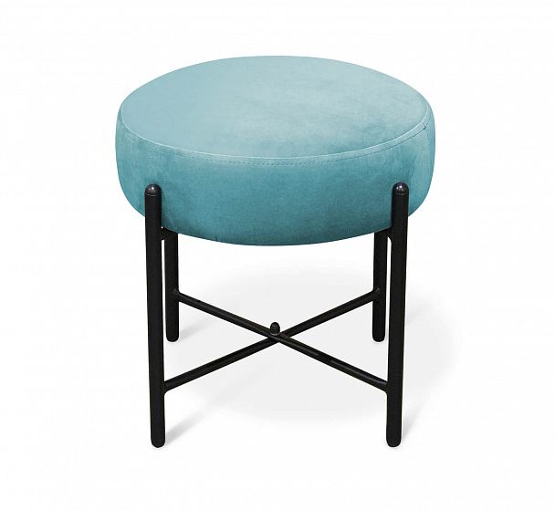 Пуф Sheffilton SHT-B4 голубая пастель/черный муар - Вид 1