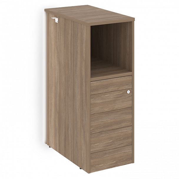 Тумба с подсветкой 5 ящиков TIP-ON завершающая "Onix" O.R-TV-5TIP.S дуб аризона - Вид 3