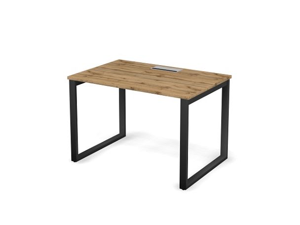 MATRIX 121S103-O Стол прямой, пров-ик Merida (O-обр. опоры) 1180х780х775 Дуб Крафт Золотой/Темно-сер - Вид 1