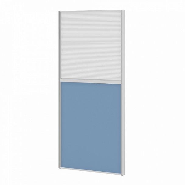 Модуль комбинированный "Мобильные офисные перегородки «Ритм»" ПК-РТМ-МДК167х160П/Д-В1-536 голубой - Вид 1