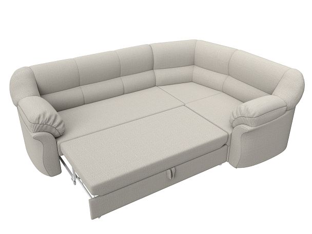 Диван угловой Карнелла правый угол Рогожка бежевый - Вид 7