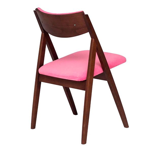 Стул раскладной Clack, мягкая спинка, велюр Teddy 833, каркас бук морилка старинный орех - Вид 5