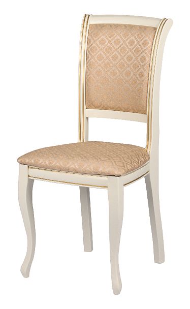 Обеденная группа стол Арей 140(180)х80х76 Слоновая кость с золотой патиной и 4 стула Арктос Слоновая кость с золотой патиной/Бежевый жаккард - Вид 7