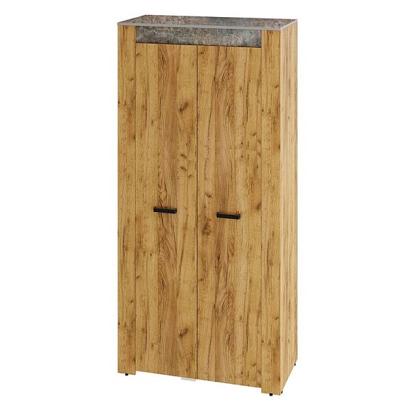 Шкаф двухстворчатый "Франк" ШК-45 крафт/бетон - Вид 1