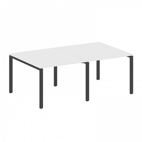 Стол для переговоров "Metal System" БП.ПРГ-2.1 белый/антрацит - Вид 1