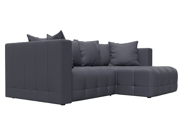Диван угловой Лига-052 НПБ угол универсальный Экокожа серый - Вид 3